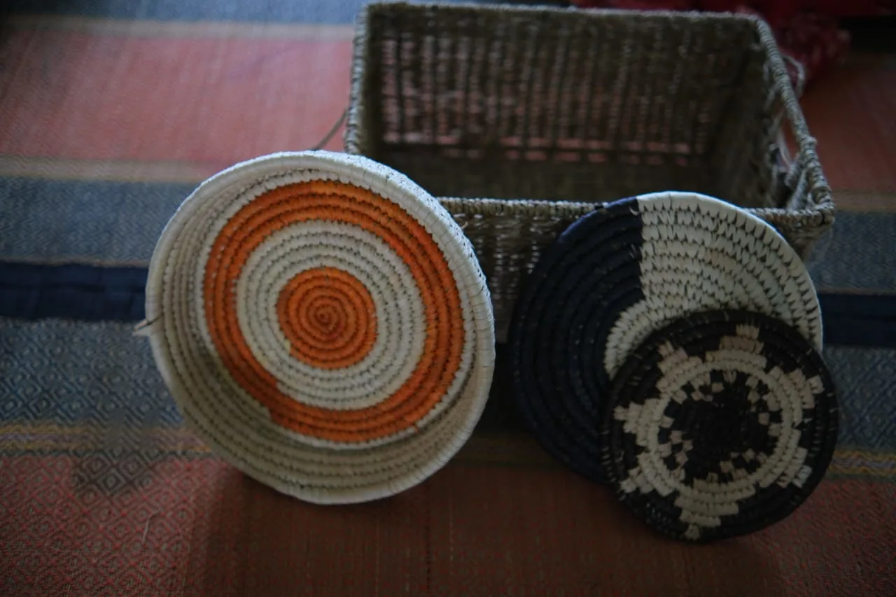 Artisan weaving basket